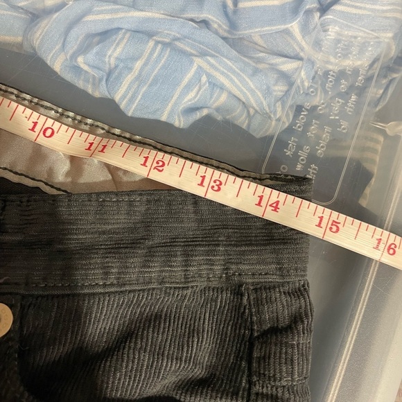 Bebe Charcoal Gray Corduroy Pants Rhinestone - Picture 11 of 12